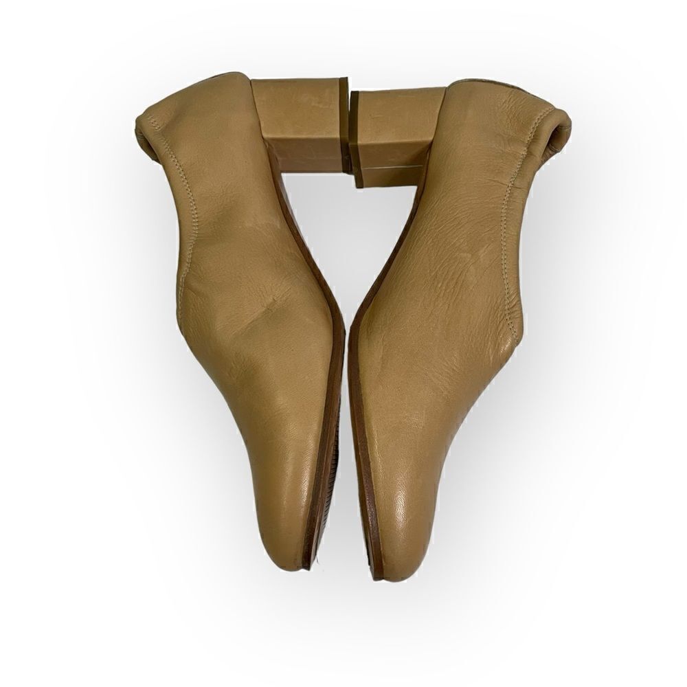 Another Project Tan Leather Heeled Booties Block Heel - Picture 4 of 12